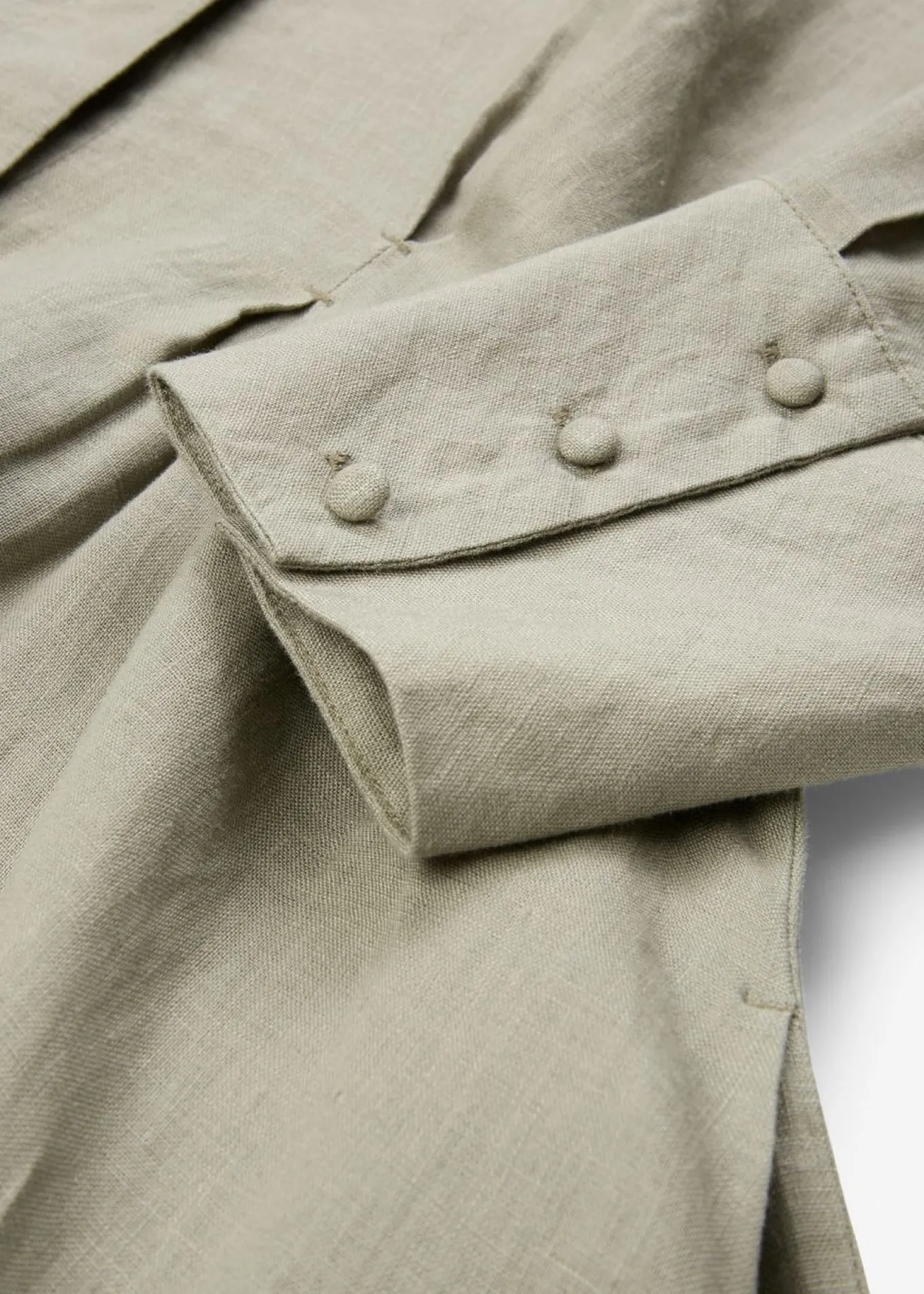 Vestido camisero de lino puro