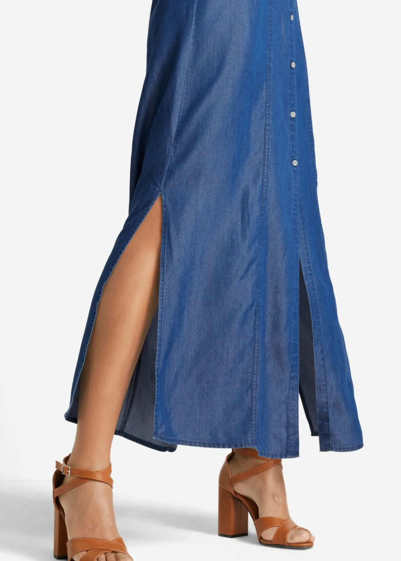 Vestido camisero de lyocell TENCEL鈩