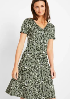 Vestido camisero de mezcla de viscosa fluida