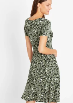 Vestido camisero de mezcla de viscosa fluida