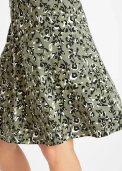 Vestido camisero de mezcla de viscosa fluida