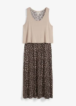 Vestido camisero de mezcla fluida de viscosa y elastano