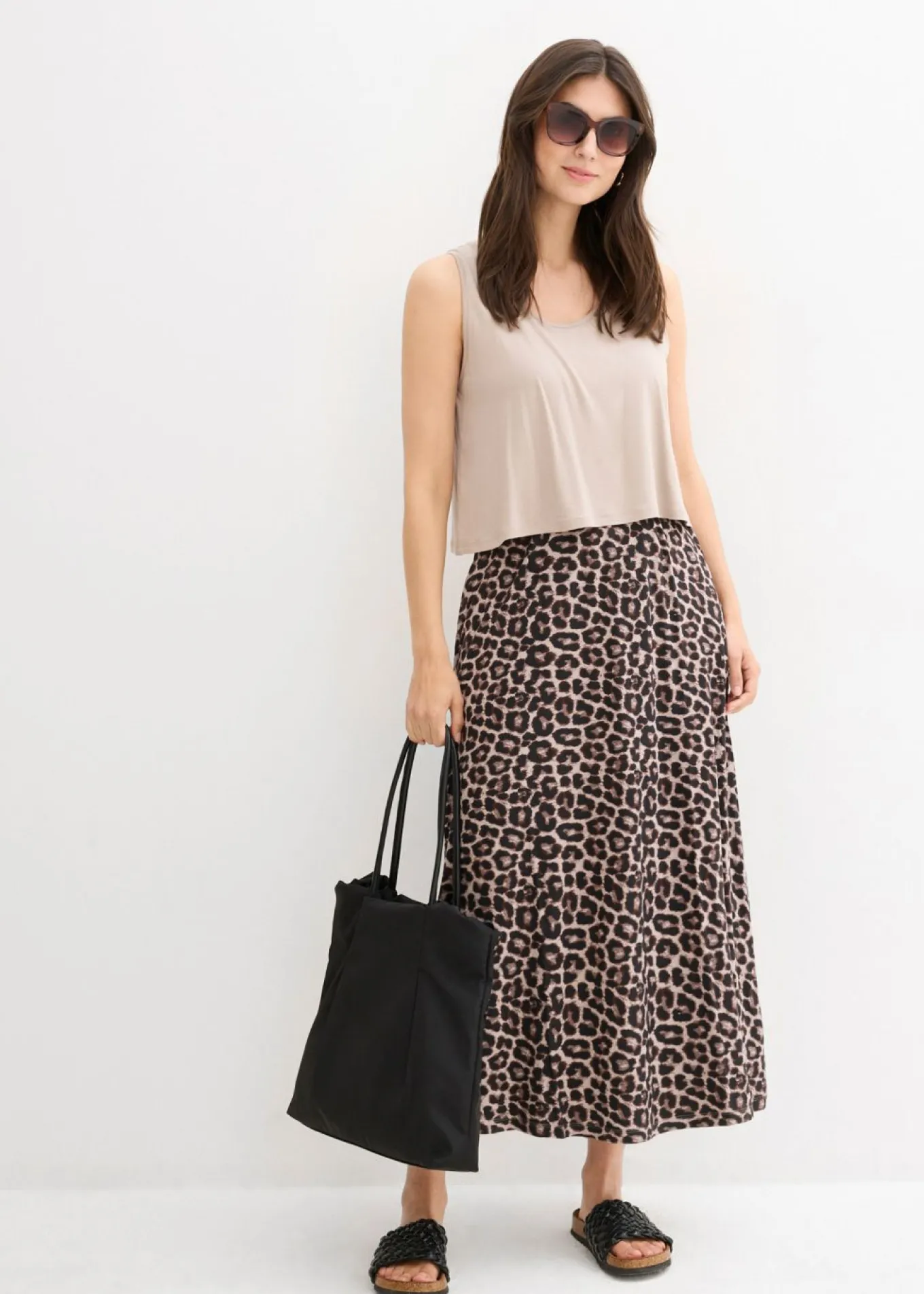 Vestido camisero de mezcla fluida de viscosa y elastano