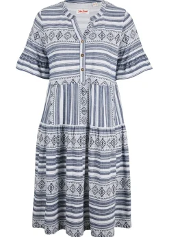 Vestido camisero de mezcla de viscosa fluida