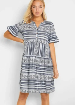 Vestido camisero de mezcla de viscosa fluida