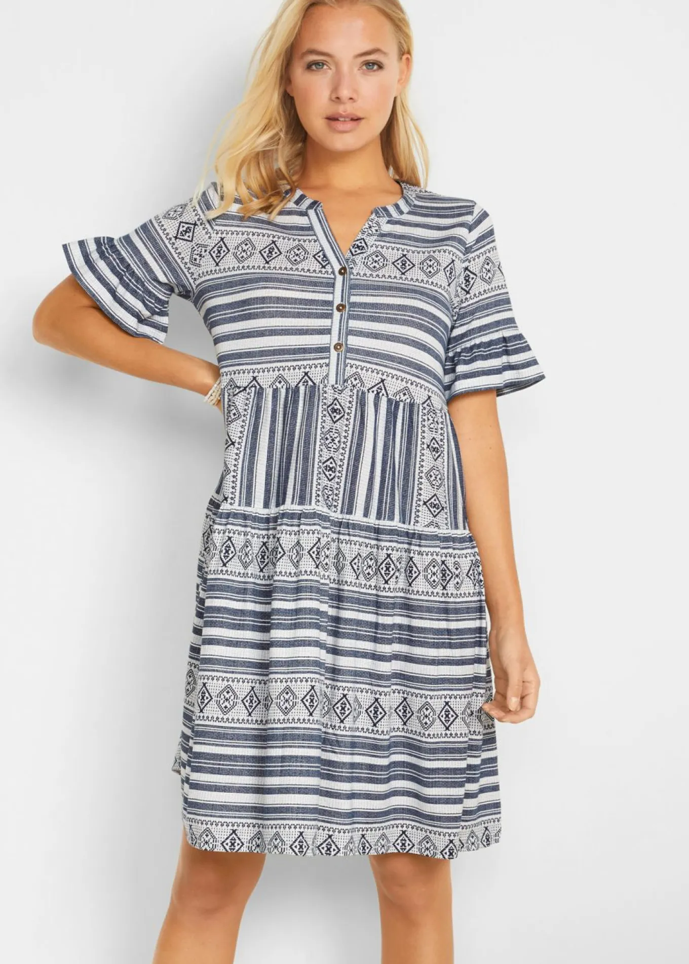 Vestido camisero de mezcla de viscosa fluida