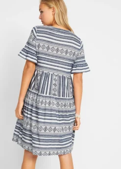 Vestido camisero de mezcla de viscosa fluida
