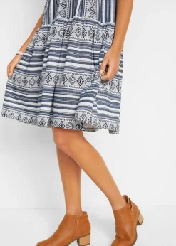 Vestido camisero de mezcla de viscosa fluida