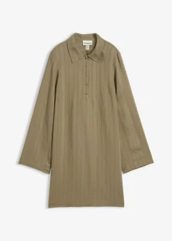 Vestido camisero de mezcla de viscosa