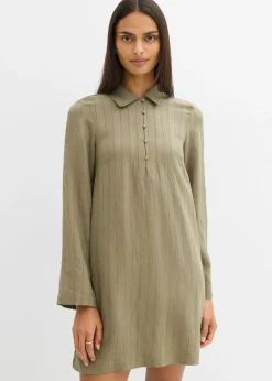 Vestido camisero de mezcla de viscosa