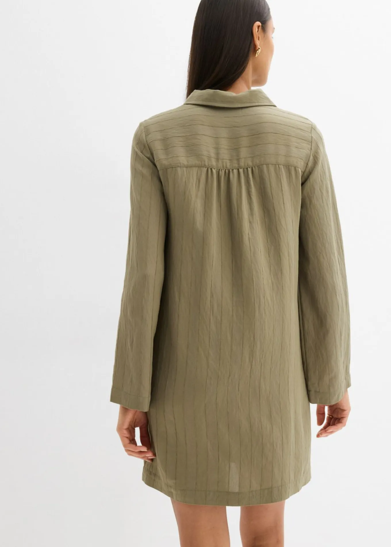 Vestido camisero de mezcla de viscosa