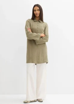 Vestido camisero de mezcla de viscosa