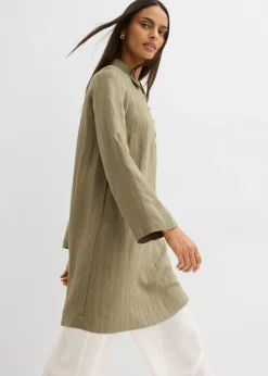 Vestido camisero de mezcla de viscosa