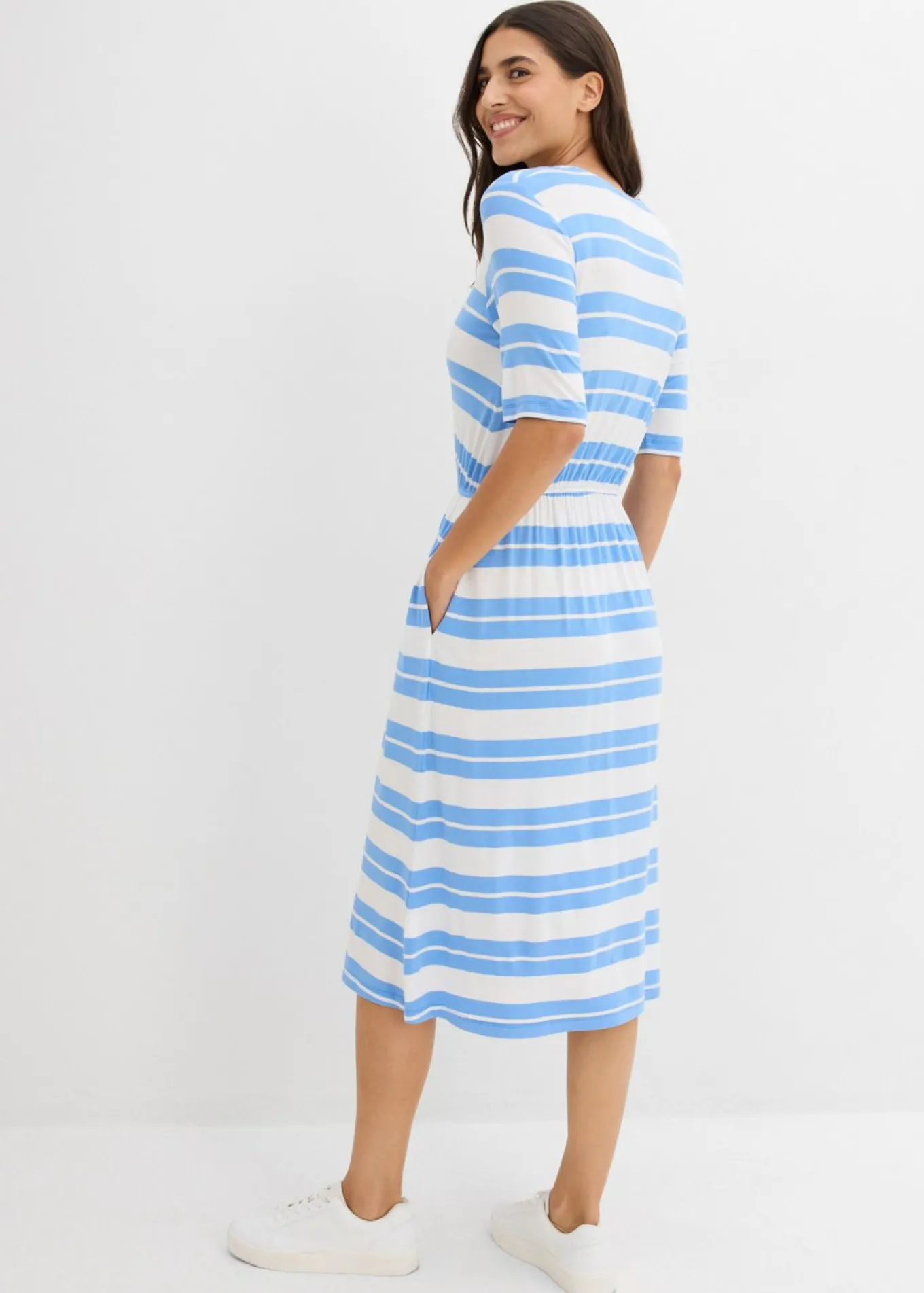 Vestido camisero de mezcla de viscosa