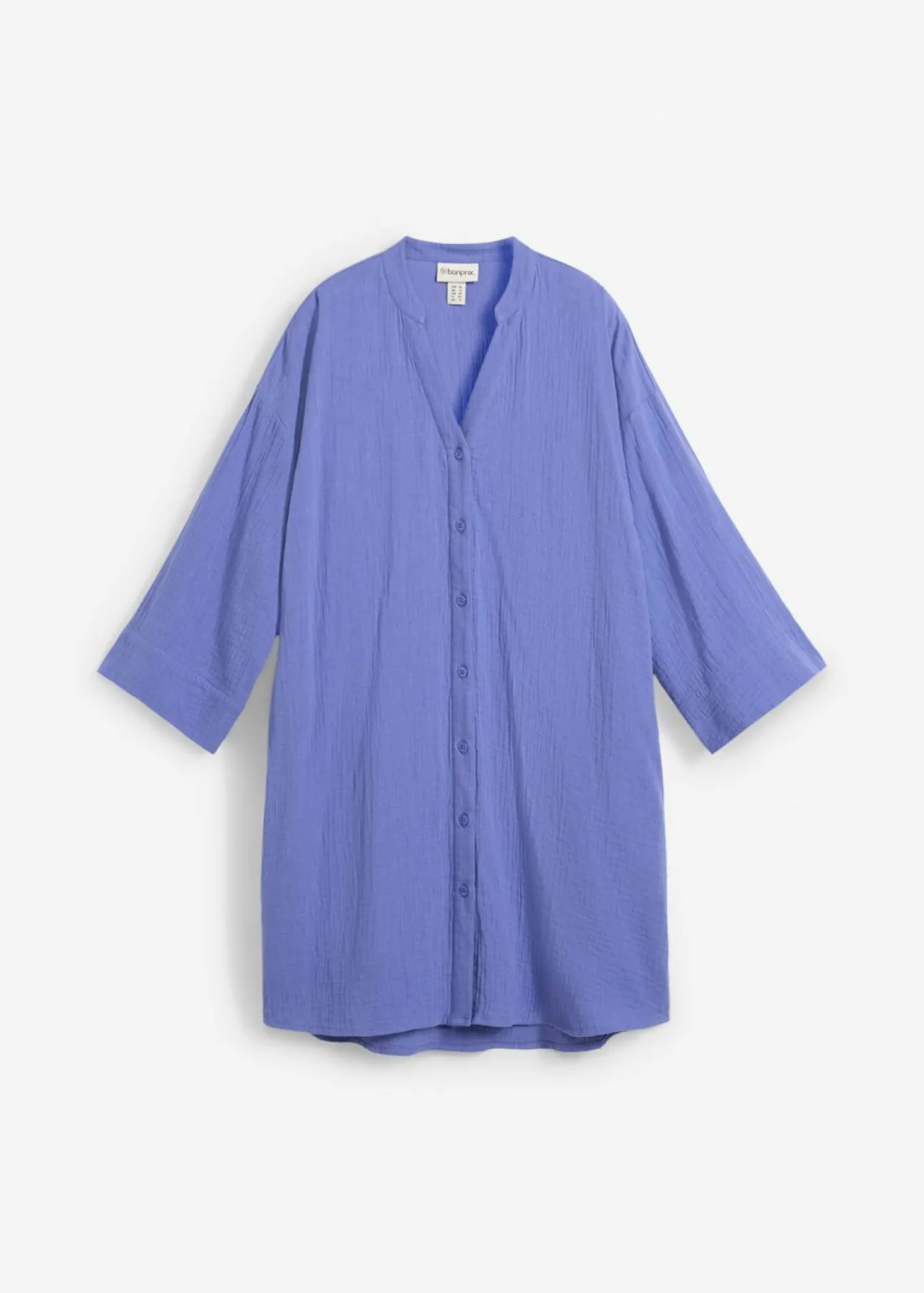 Vestido camisero de muselina