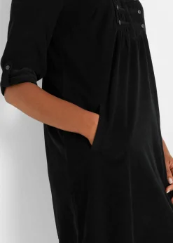 Vestido camisero de pana de algodón puro