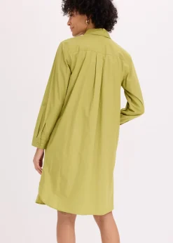 Vestido camisero de popelín de algodón