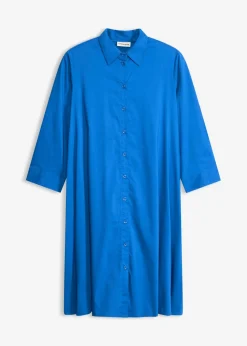 Vestido camisero de popelín
