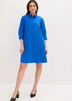 Vestido camisero de popelín