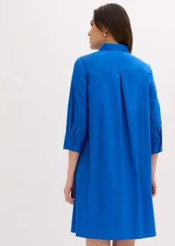 Vestido camisero de popelín