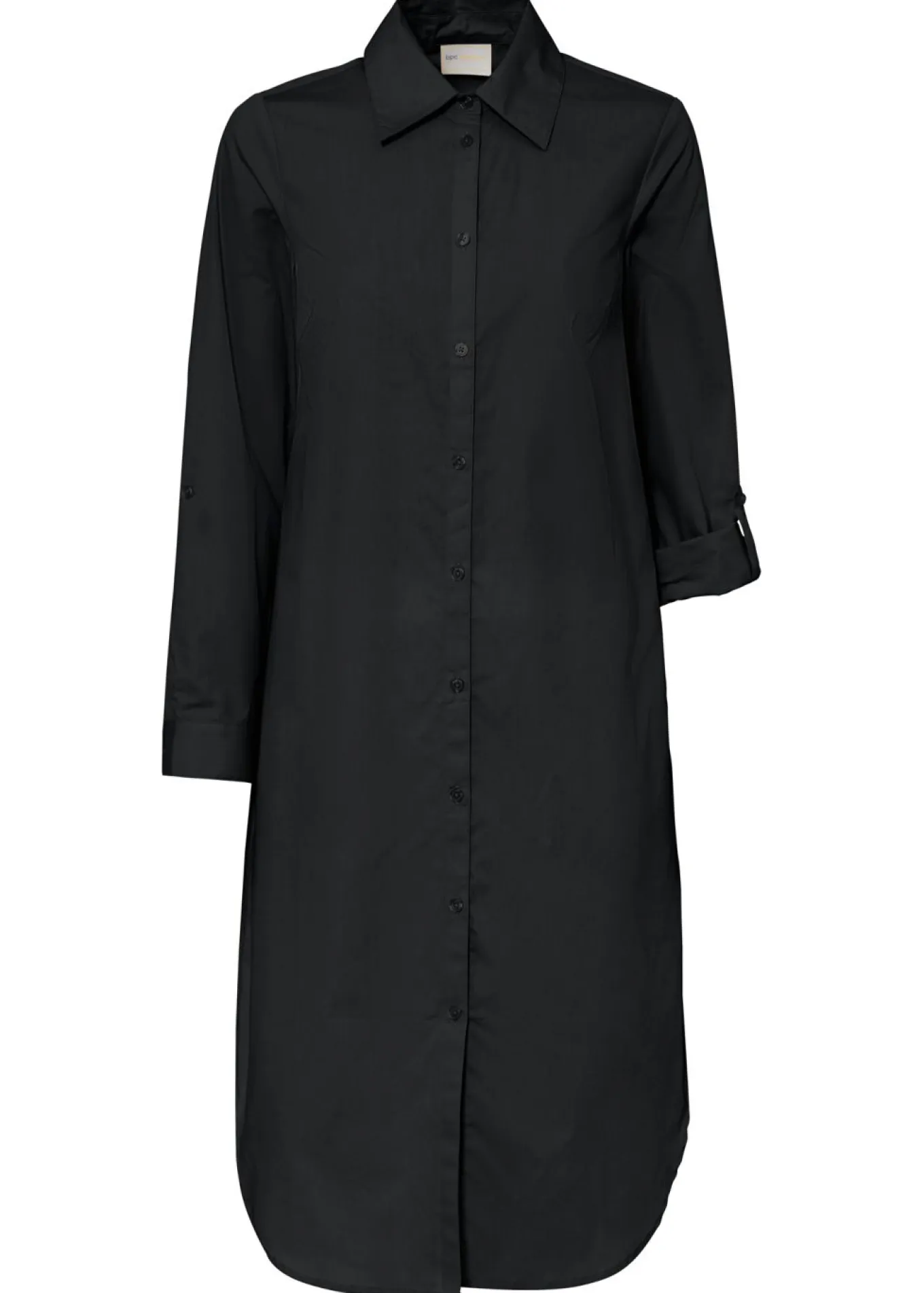 Vestido camisero de popelín de algodón