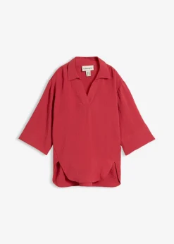 Vestido camisero de popelín