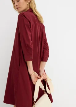 Vestido camisero de popelín