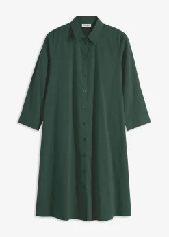 Vestido camisero de popelín
