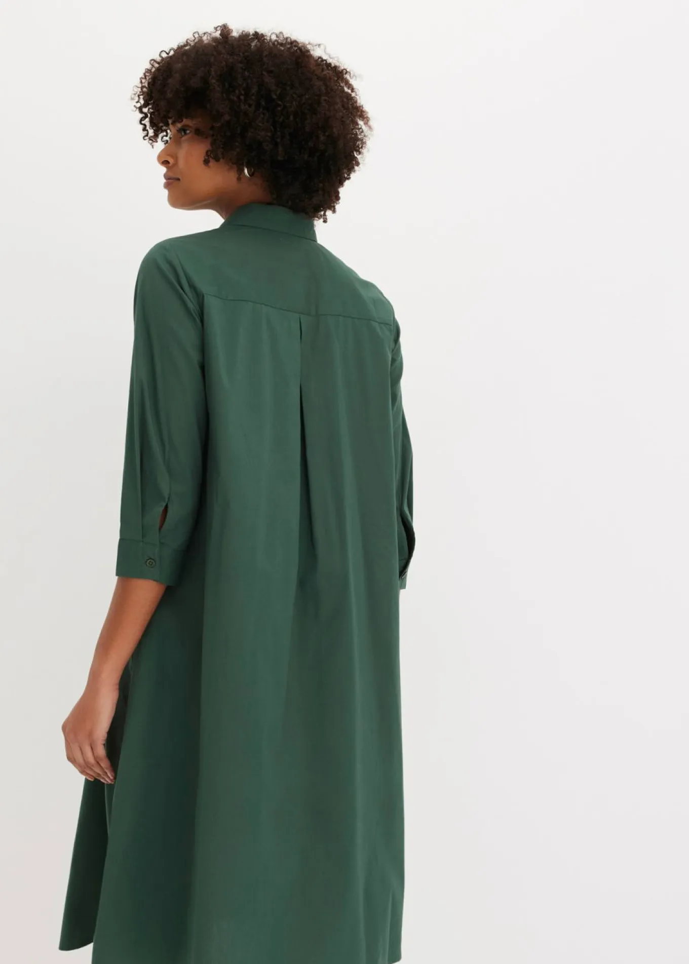 Vestido camisero de popelín