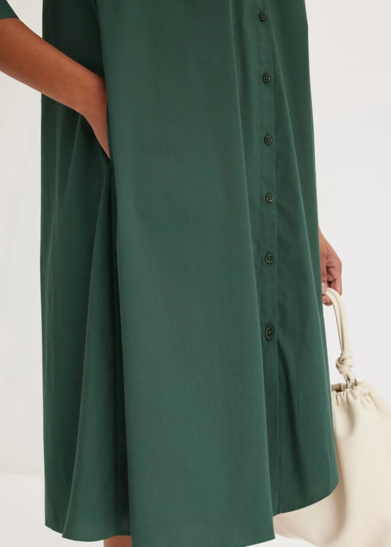 Vestido camisero de popelín