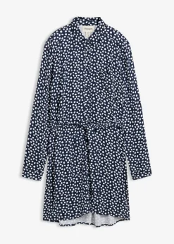 Vestido camisero de viscosa fluida