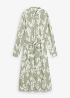 Vestido camisero de viscosa fluida