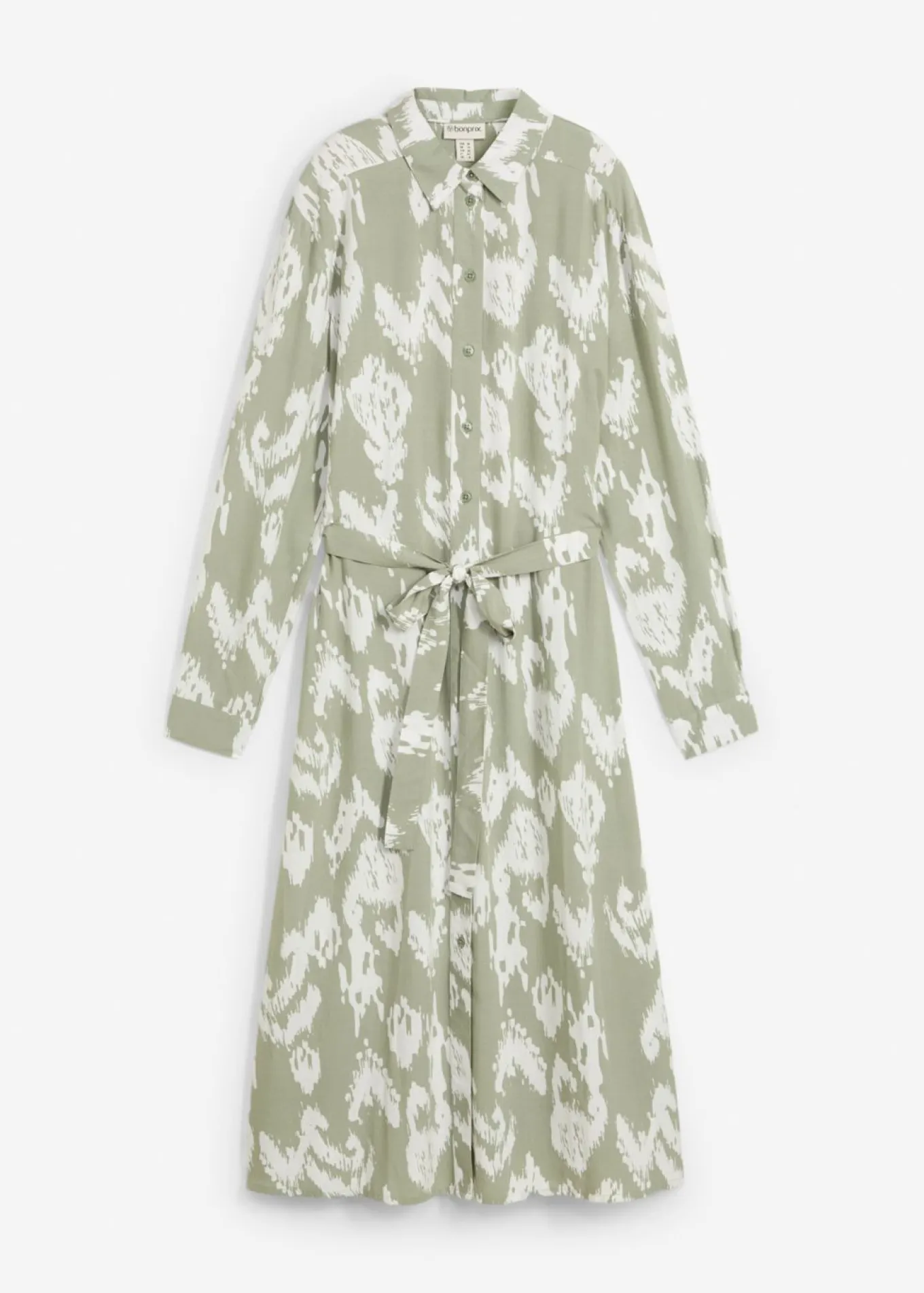 Vestido camisero de viscosa fluida