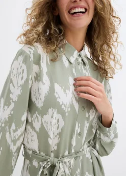 Vestido camisero de viscosa fluida