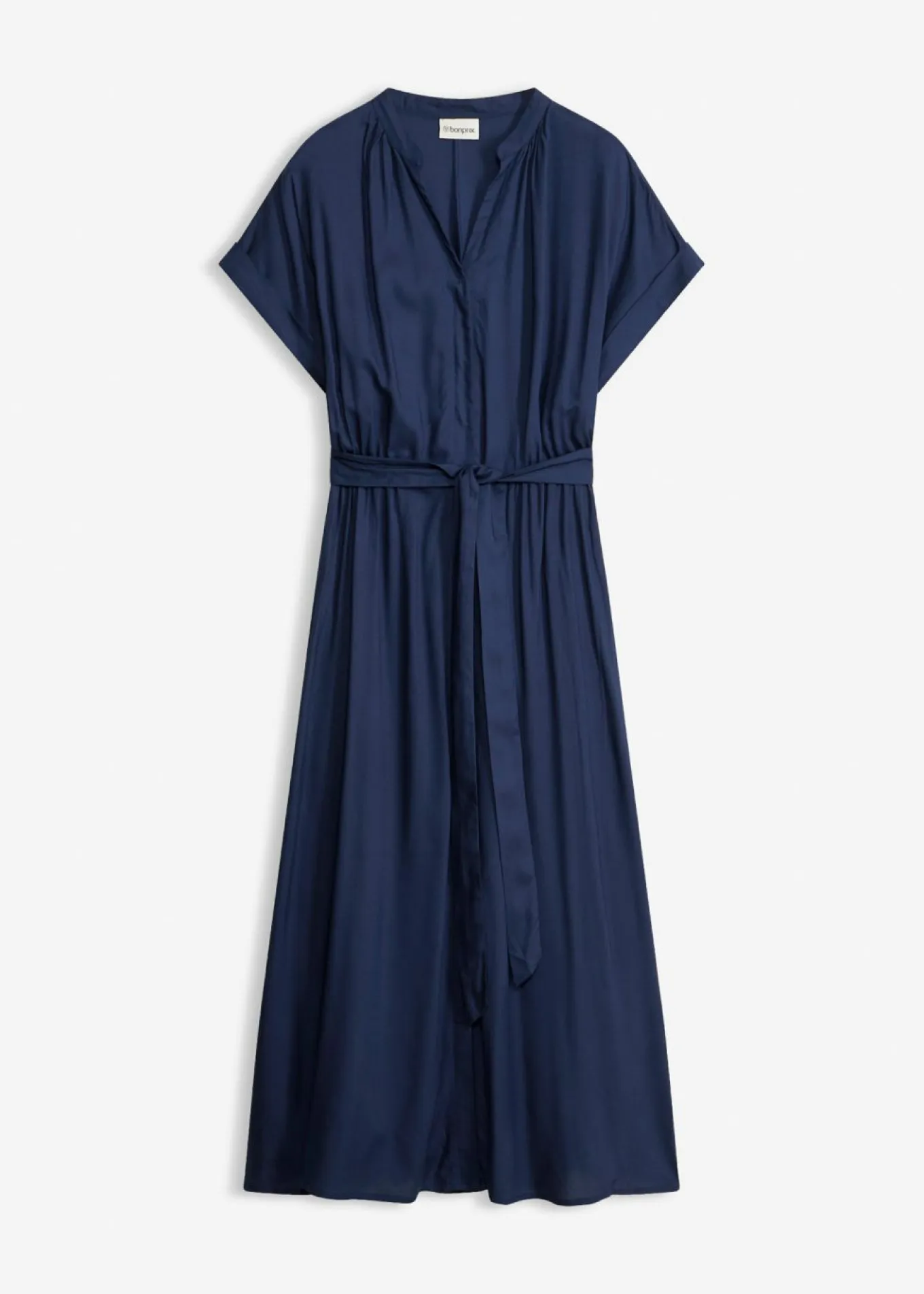 Vestido camisero de viscosa fluida