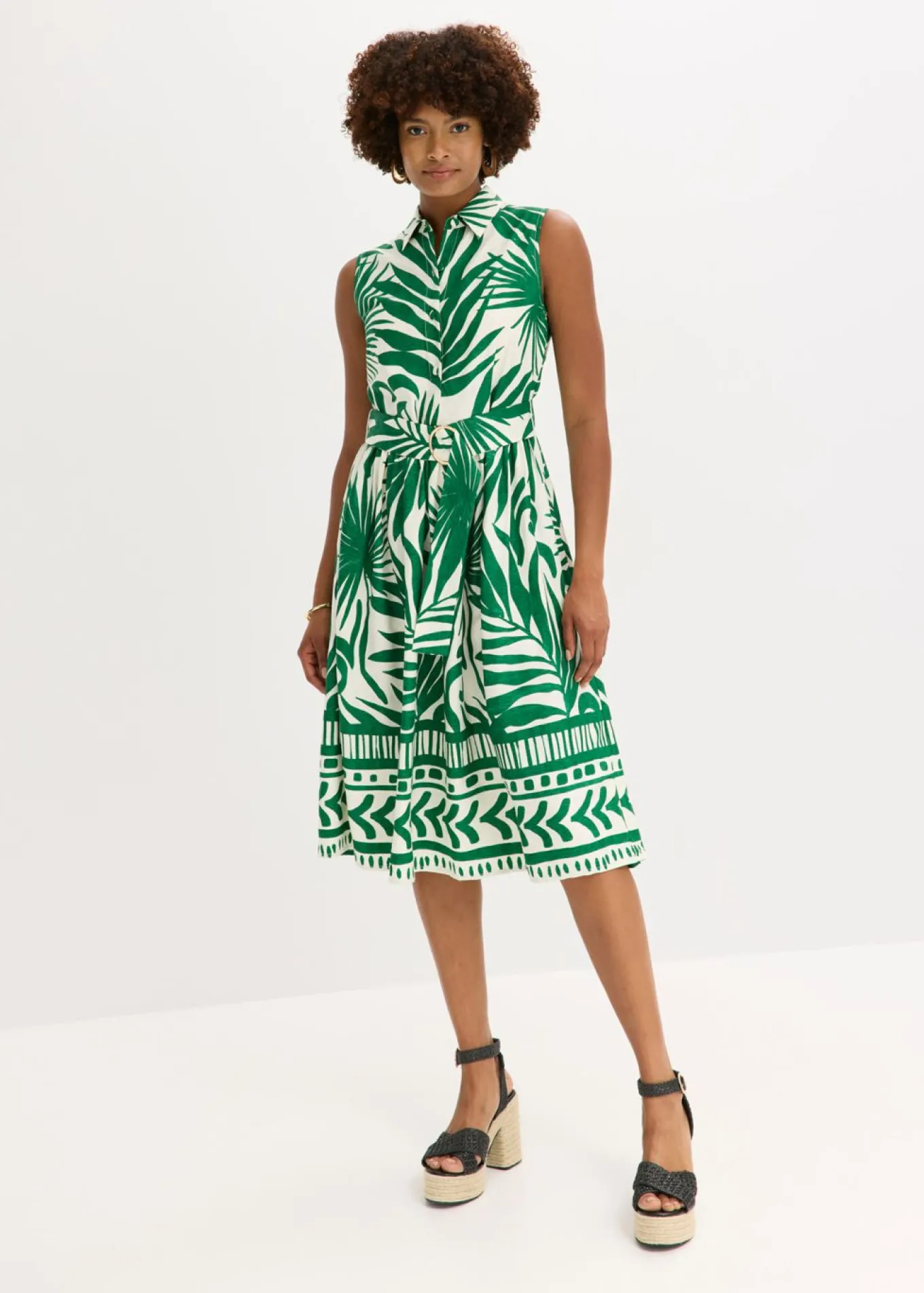 Vestido camisero de viscosa fluida