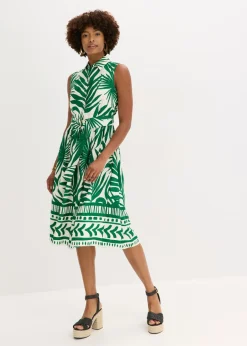 Vestido camisero de viscosa fluida