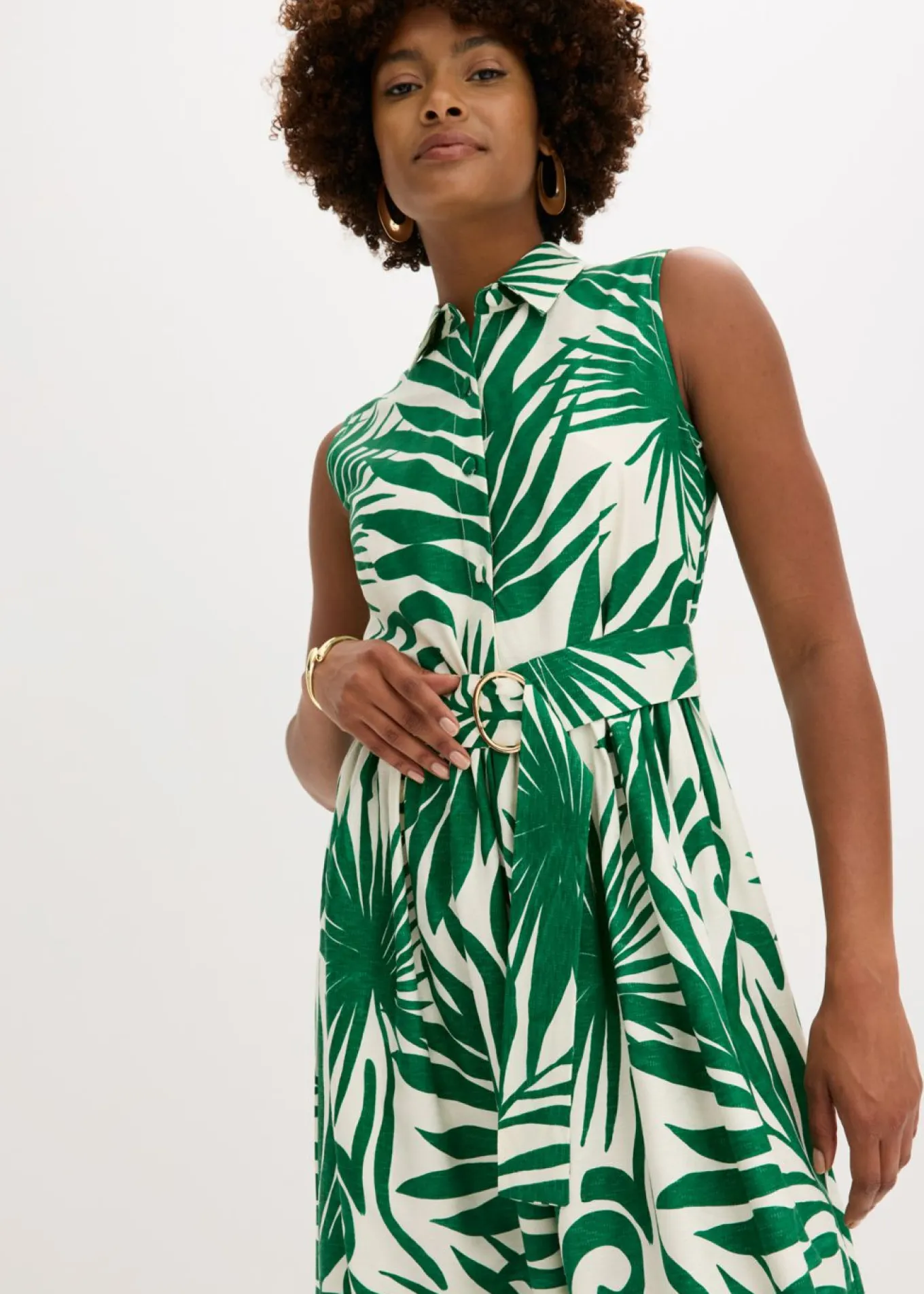 Vestido camisero de viscosa fluida