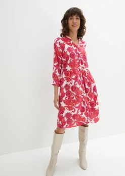 Vestido camisero de viscosa fluida