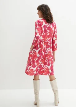 Vestido camisero de viscosa fluida