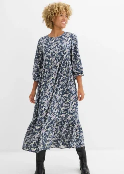 Vestido camisero de viscosa fluida