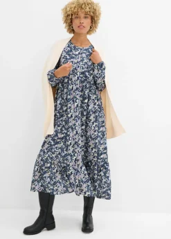 Vestido camisero de viscosa fluida