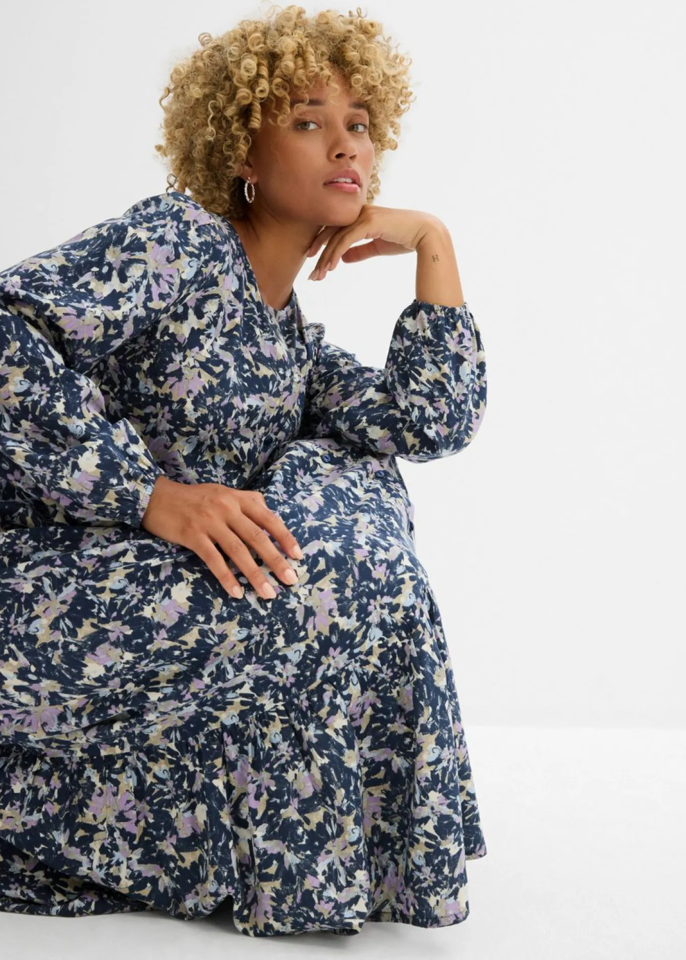 Vestido camisero de viscosa fluida