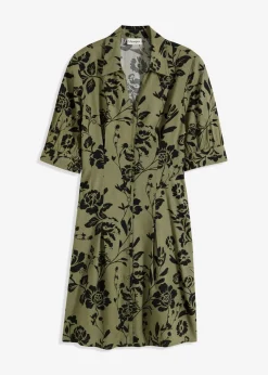 Vestido camisero de viscosa fluida