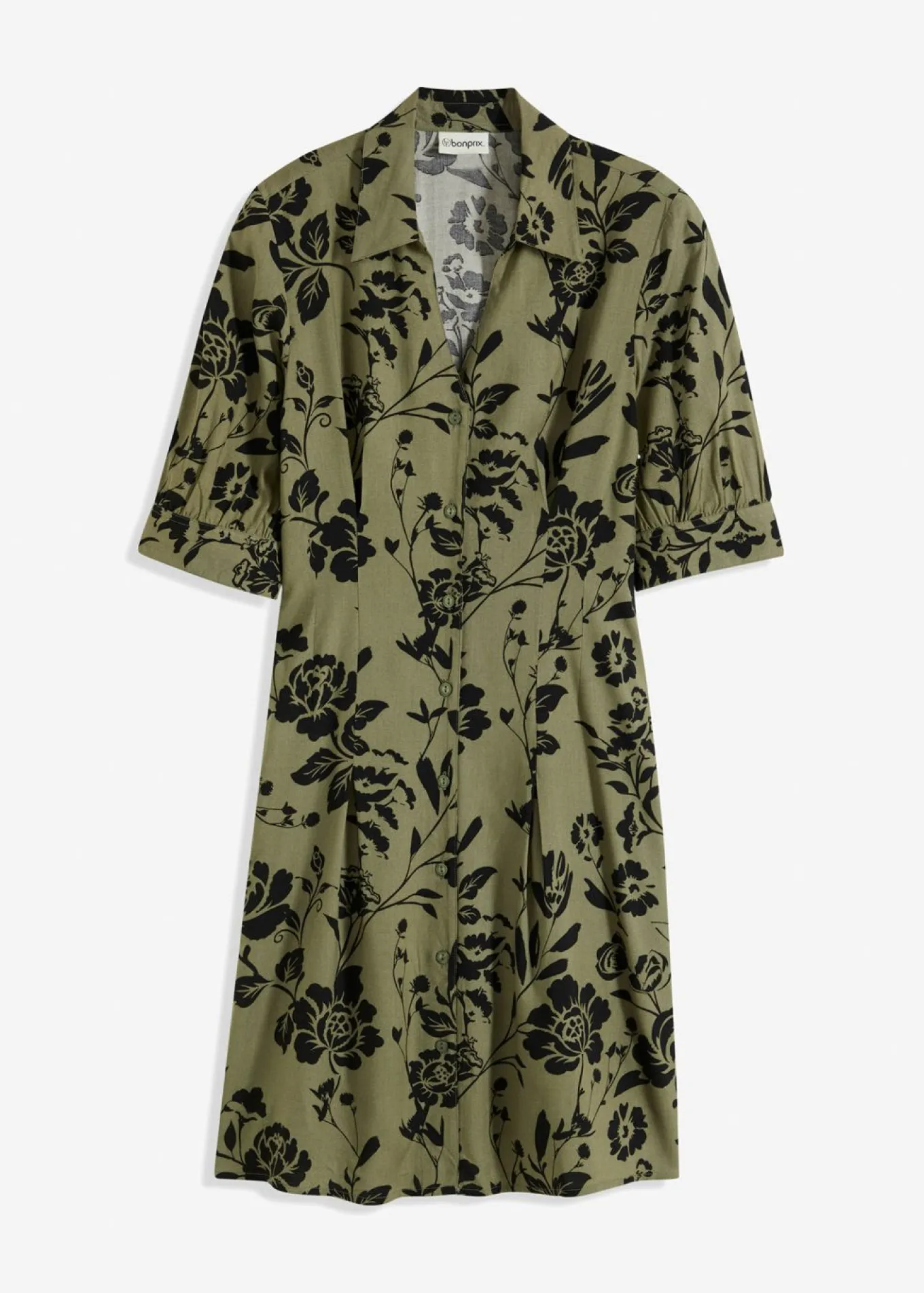 Vestido camisero de viscosa fluida