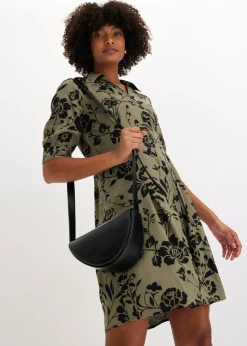 Vestido camisero de viscosa fluida
