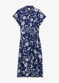 Vestido camisero de viscosa pura