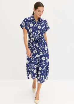 Vestido camisero de viscosa pura