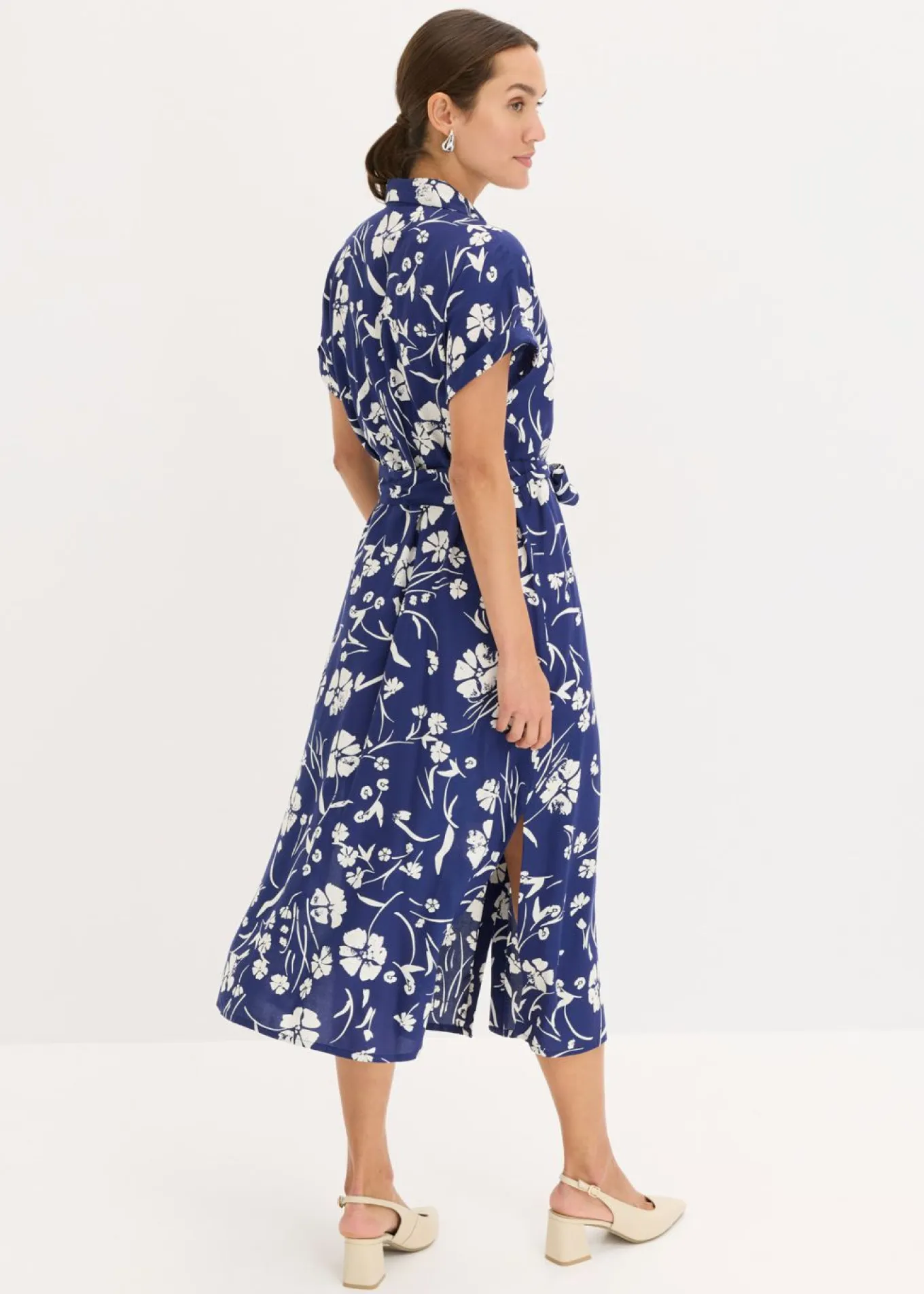 Vestido camisero de viscosa pura