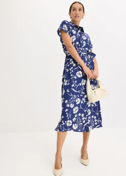 Vestido camisero de viscosa pura
